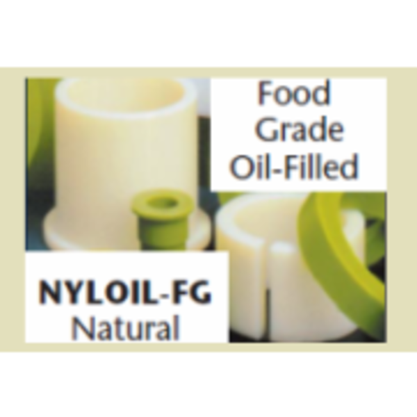 Professional Plastics Natural Nyloil FG Cast Nylon Tube, 6.500 ID X 7.000 OD [Ft] TNYLOILFG6.500X7.000NA
